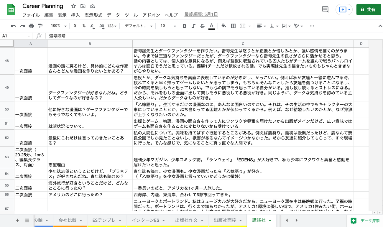 内定者エッセイ People 講談社23年度定期採用 書き出そう世界と君のものがたり